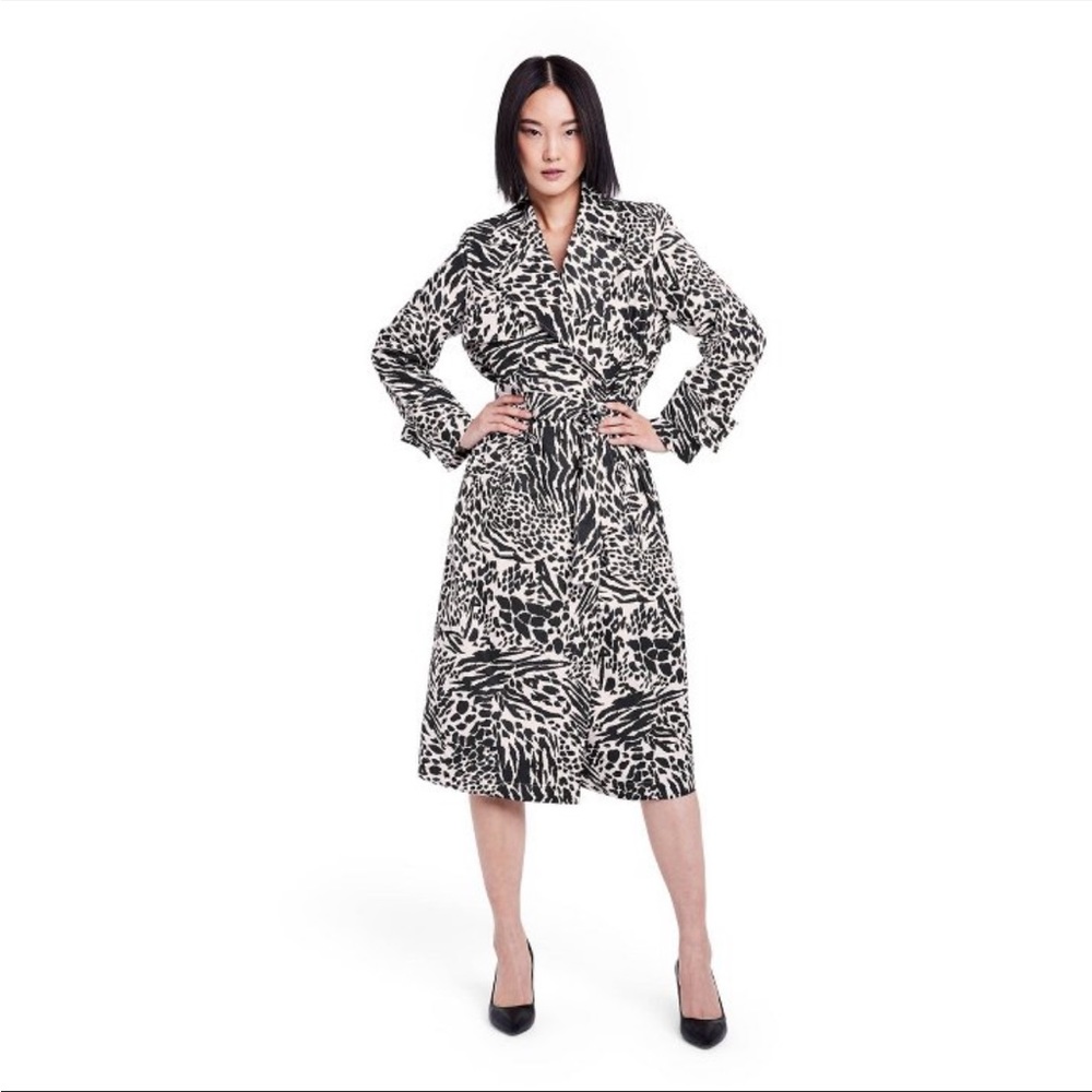 Sergio Hudson, Target Collaboration, Women’s Animal Print Strong Shoulder Trench